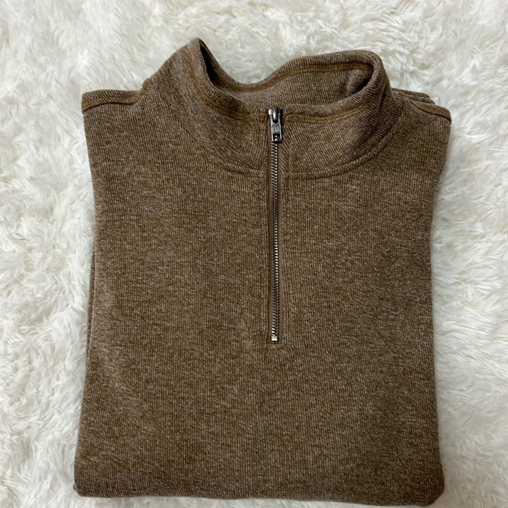 Gap light brown quarter zip sweatshirt